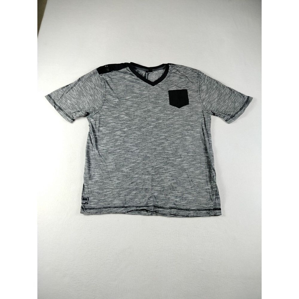 Distortion Shirt Men's XL Gray Black Minimalist Classiccore Normcore‎ Y2K Retro